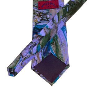 BUGLE BOY Vintage Mens Abstract Watercolor Tie